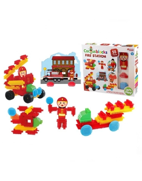 ® Kaktüs Bloklar İtfaiye 55 Parça