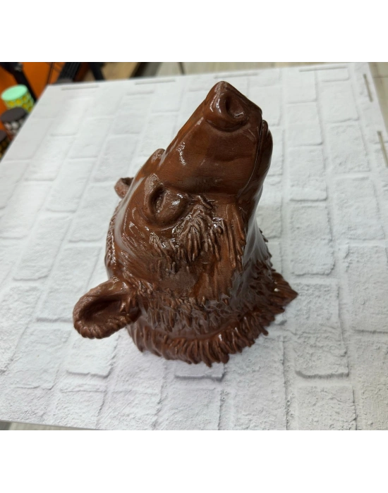 ® Dekoratif Ayı Duvar Heykeli Asılabilir Hediyelik 25x19 cm