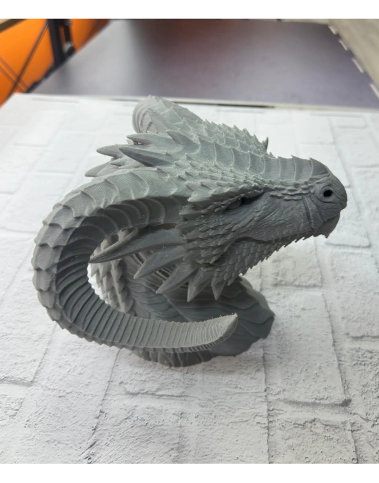 ® Dekoratif Ejderha Heykeli Özel Tasarım Mitolojik Figür 22x17 cm