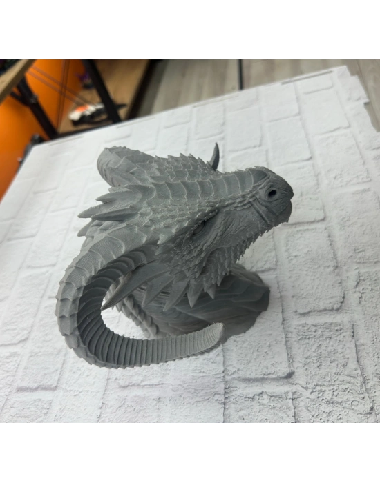 ® Dekoratif Ejderha Heykeli Özel Tasarım Mitolojik Figür 22x17 cm