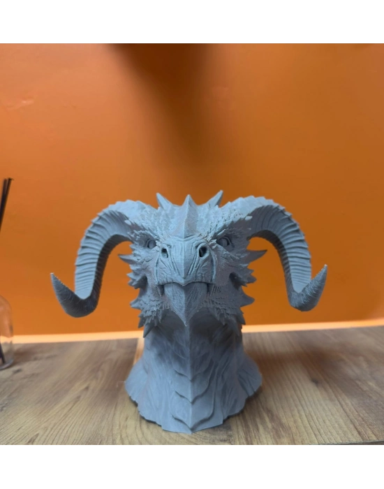 ® Dekoratif Ejderha Heykeli Özel Tasarım Mitolojik Figür 22x17 cm