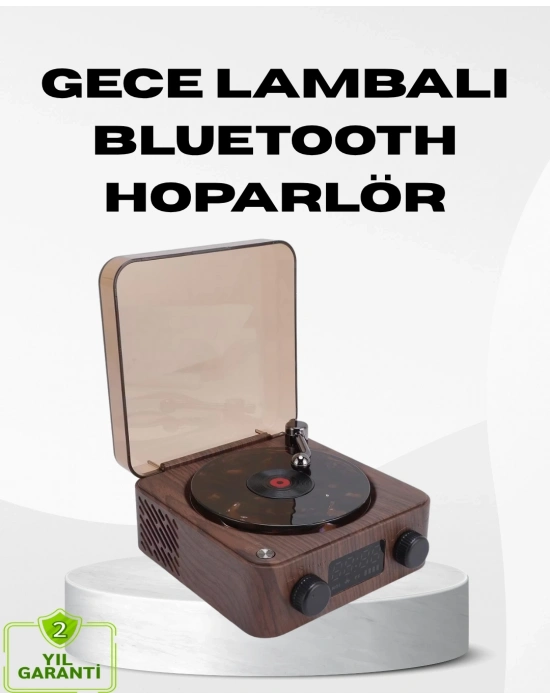 ® Dekoratif Gece Işığı Bluetooth Hoparlör Dijital Saat Çok Yönlü Sesli Aydınlatma