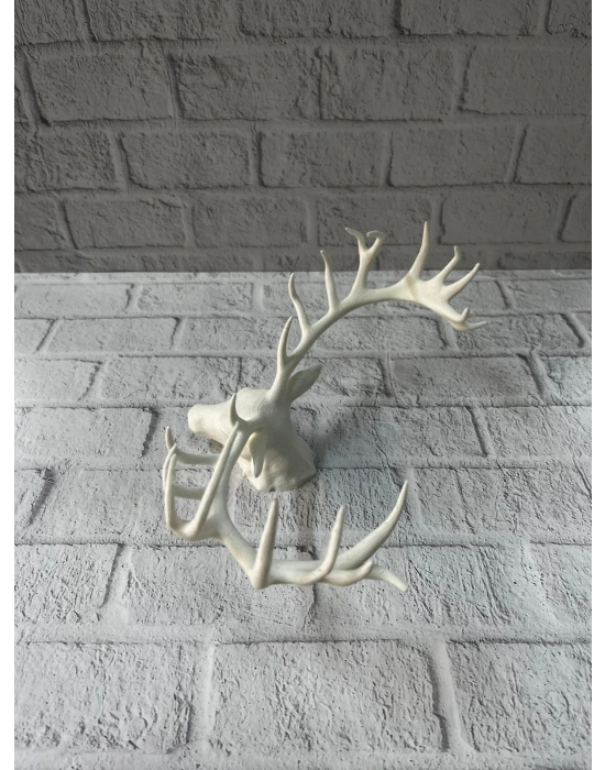 ® Dekoratif Geyik Başı Heykel 25 cm Modern Minimal Tasarım