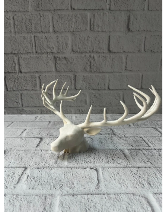 ® Dekoratif Geyik Başı Heykel 25 cm Modern Minimal Tasarım