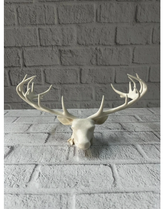 ® Dekoratif Geyik Başı Heykel 25 cm Modern Minimal Tasarım