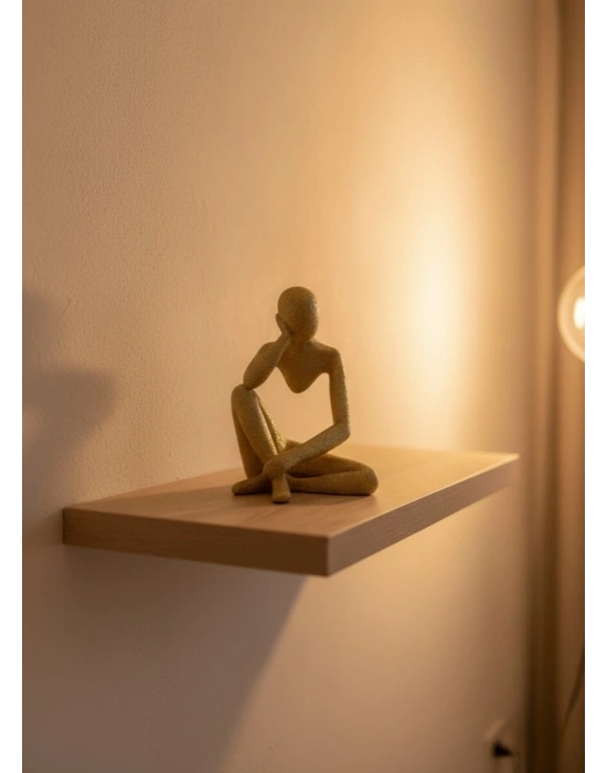 ® Dekoratif Sarı İnsan Figürü Modern Masa ve Raf Süsü