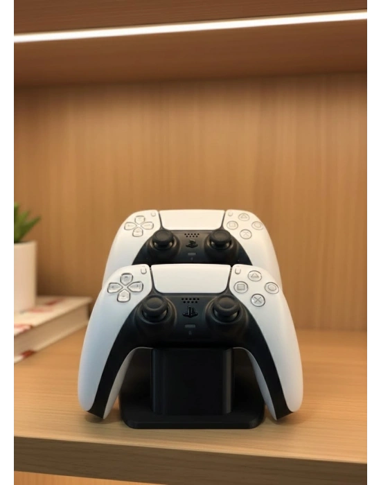 ® Dekoratif Siyah İkili Gamepad Standı 7x18 cm