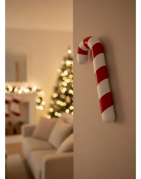 ® Dekoratif Yılbaşı Şekeri Yerde Biblo Salon Dekoru 13x34 cm