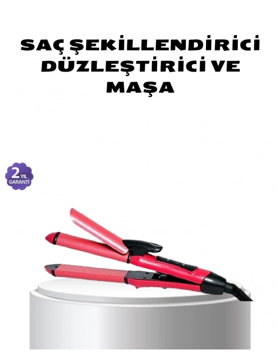 ® Dereceli Seramik Saç Düzleştirici – 5 Isı Seviyesi, 200°C Maksimum Sıcaklık