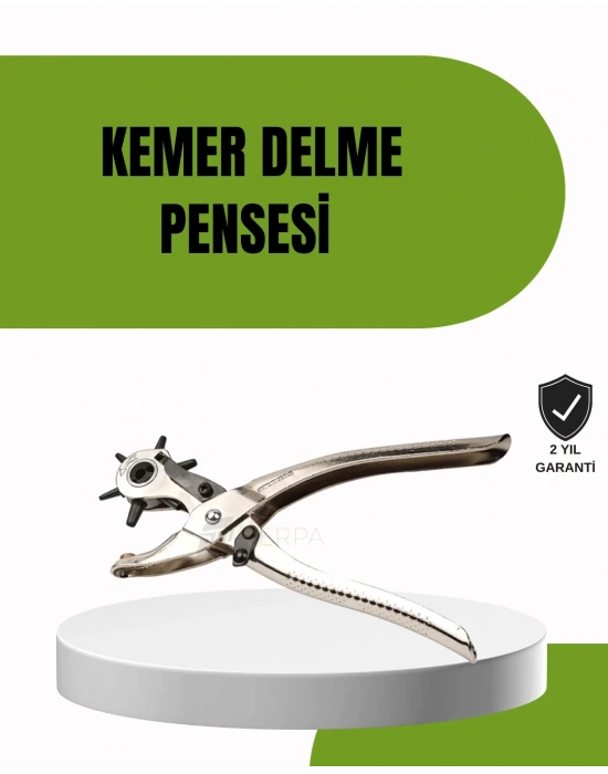 ® Deride Kemer Çanta Ayakkabı Delme Pensesi 6 Uçlu Döner Başlıklı Tamir Aleti