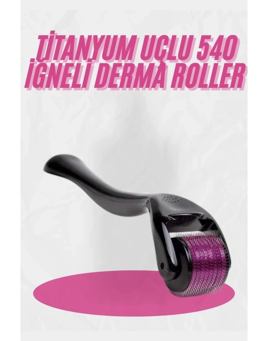 ® Dermaroller Titanyum 540 Iğneli 1 Mm Saç Kaş Sakal Serum Kullanıma Uygun