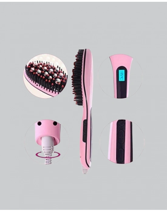 ® Dijital Ekranlı Seramik Saç Düzleştirici Tarak – 5 Kademeli Isı Ayarı, İyon Kontrollü