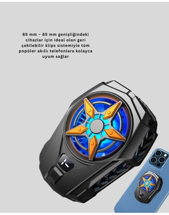 ® Dijital Göstergeli Evrensel Telefon Soğutma Fanı