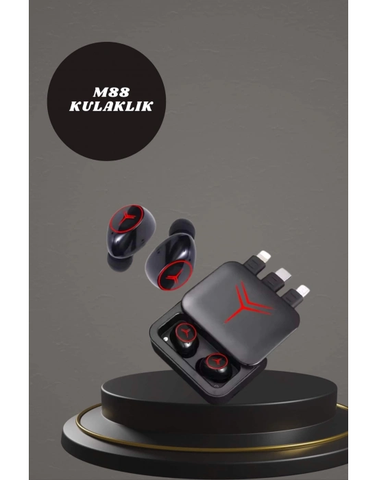 ® Dijital Göstergeli Powerbank Kablosuz Kulaklık ve 7 Kordonlu Yeni Nesil Akıllı Saat Dokunmatik Kontrol