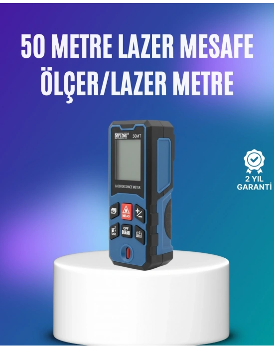 ® Dijital Lazer Mesafe Ölçüm Cihazı İnşaat ve Ev Kullanımı