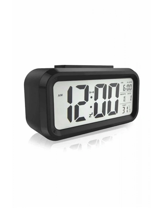 ® Dijital Masa Saati Takvim Çalar Saat Alarmlı Işıklı Led Ekran Pilli