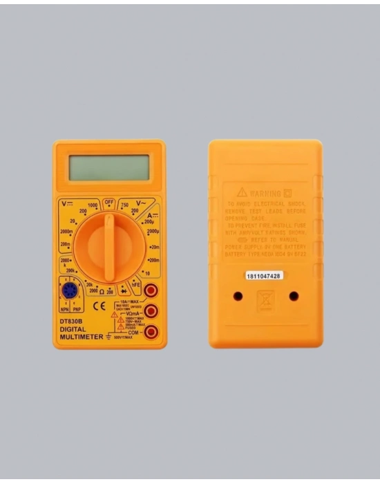 ® Dijital Multimetre Ölçü Aleti AC DC Ölçüm ve LCD Ekranlı