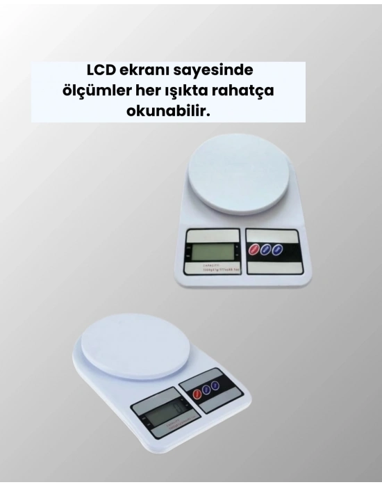 ® Dijital Mutfak Terazisi 10kg Kapasiteli 1g Hassasiyetli