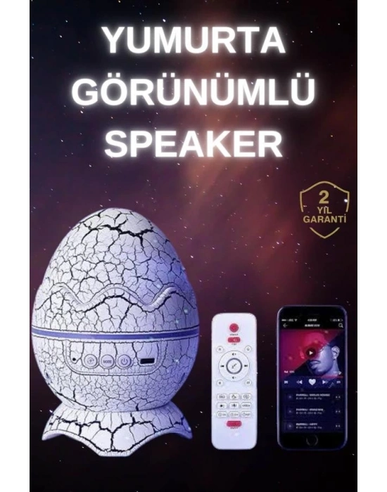 ® Dinozor Speaker Renk Değiştirme Projeksiyon Modu Bluetooth Hoparlör Gece Lambası
