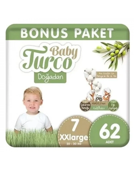 ® Doğadan Bebek Bezi Bonus Paket No:7 62 Adet