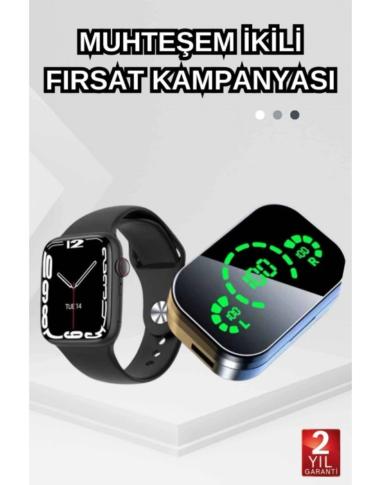 ® Dokunmatik Akıllı Saat Yeni Nesil Kulaklık Kampanyası ANC Özelliği Yüksek Ses Kaliteli