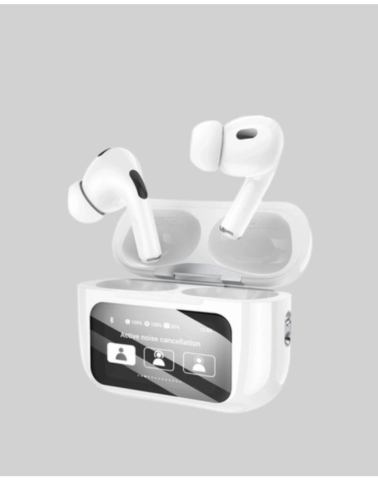 ® Dokunmatik Ekranlı Bluetooth Kulaklık – ANC, Suya Dayanıklı, Powerbank Kutulu