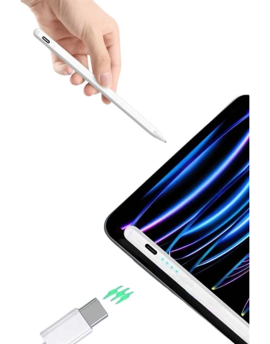 ® Dokunmatik Kalem Tablet Kalemi Çizim Stylus Kalem Yedek Uçlu