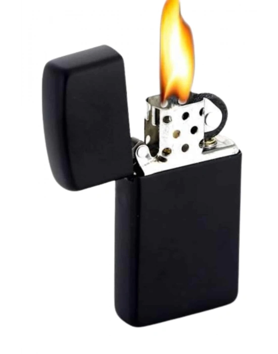 ® Doldurulabilir Siyah Benzinli Çakmak Metalik