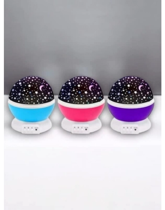 ® Dönen Renkli Gökyüzü Projektörlü Gece Lambası