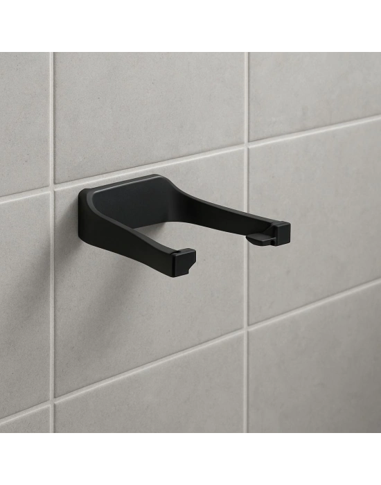 Duvara Monte Siyah Peçetelik Minimal Banyo Aksesuarı