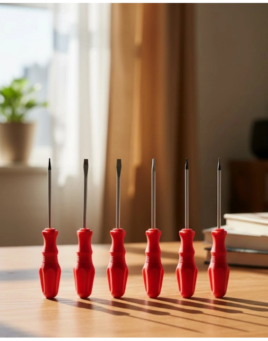 ® Düz ve Yıldız Başlıklı 7li Tornavida Seti Ergonomik Tutma