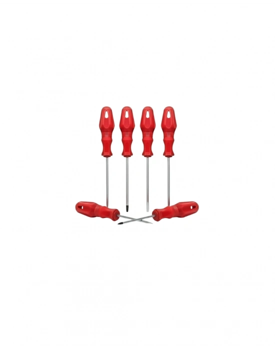 ® Düz ve Yıldız Başlıklı 7li Tornavida Seti Ergonomik Tutma