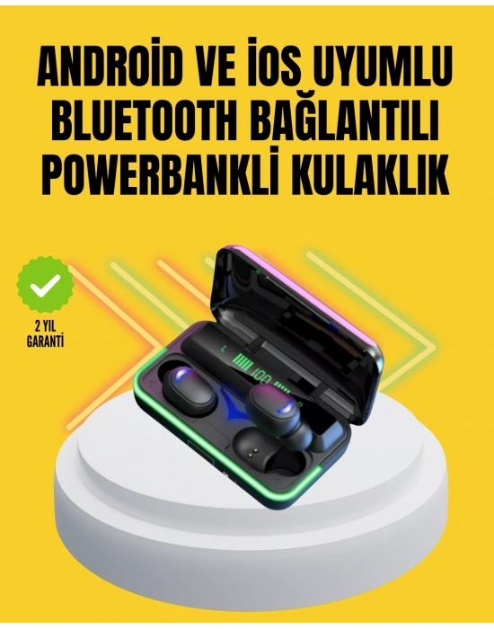 ® E10 Powerbanklı Bluetooth Kulaklık Oyun Modu ve Şık Tasarım