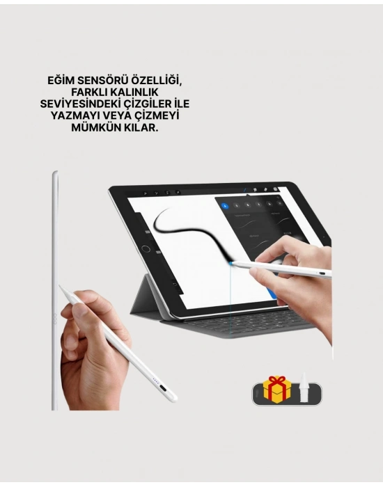 Eğim Sensörlü 1,0 mm Uçlu Dijital Kalem – Uzun Pil Ömrü ve Kolay Kullanım