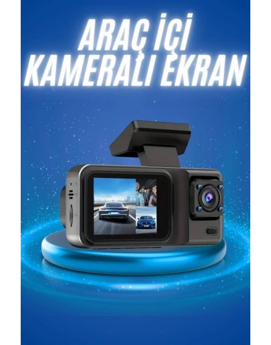 ® Ekranlı Sürüş Kaydedici DVR Ön ve Arka Kameralı Full HD Çözünürlüklü