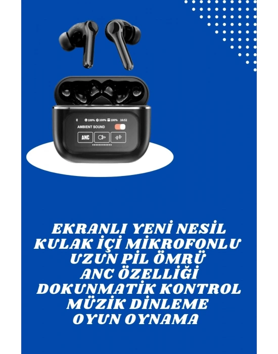 ® Ekranlı Yeni Nesil Pro Kulaklık ve Akıllı Saat Kampanyası Kulak İçi Mikrofonlu
