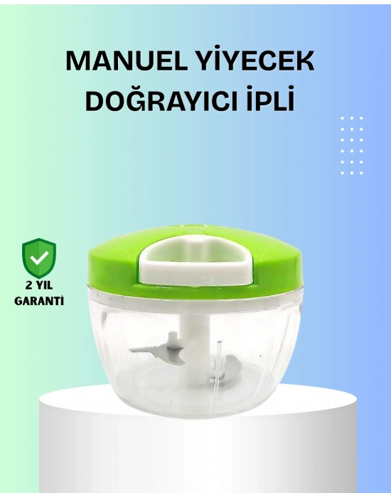 ® El Tipi Yiyecek Kıyıcı Üç Bıçaklı Pratik Doğrayıcı