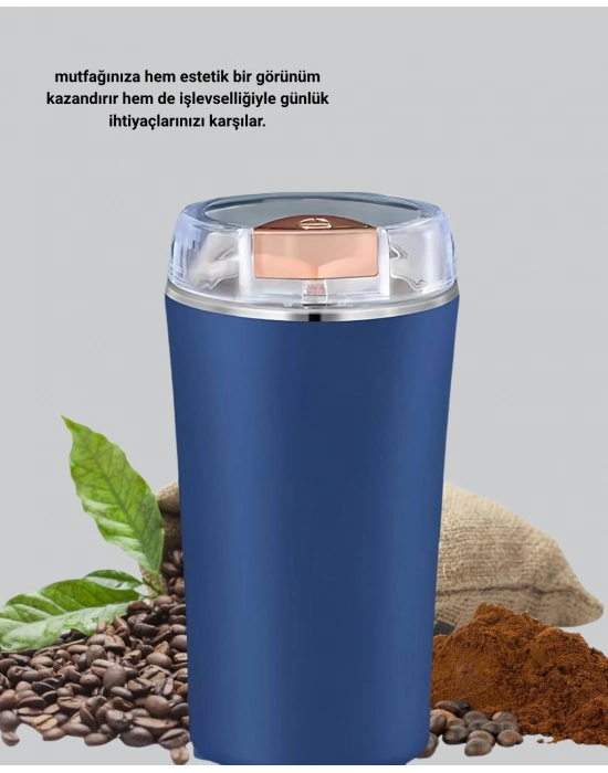 ® Elektrikli Kahve ve Baharat Öğütücü – Güçlü Motor, Paslanmaz Çelik Gövde, Kolay Temizlik