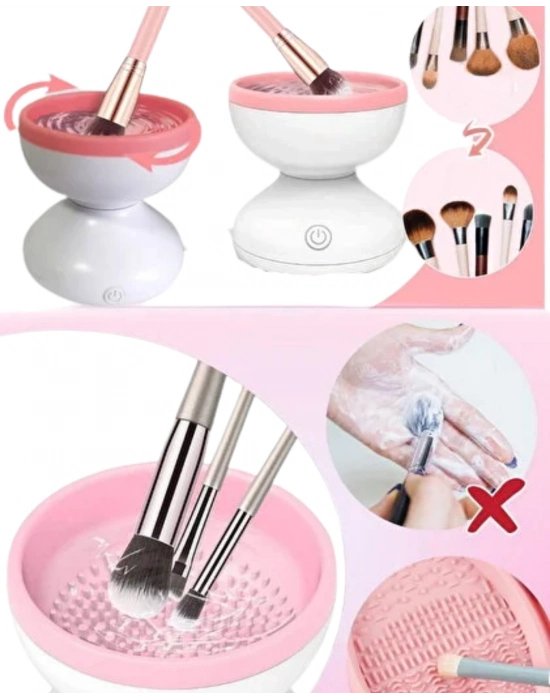 ® Elektrikli Makyaj Fırçası Temizleyici USB ile Çalışan Otomatik Fırça Yıkama Makinesi