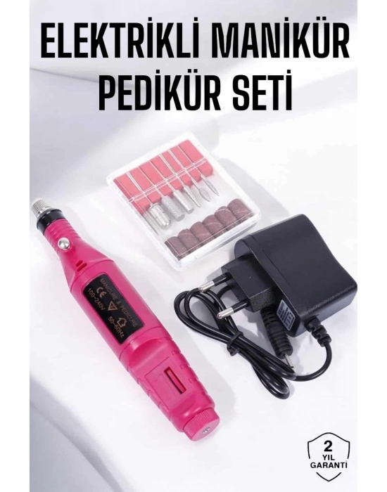 ® Elektrikli Manikür Pedikür Törpü Seti Protez Tırnak Nasır Temizleyici