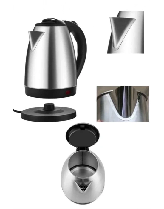 ® Elektrikli Paslanmaz Çelik Su Isıtcı Çelik Kettle 1.8 Lt. Uzun Ömürlü