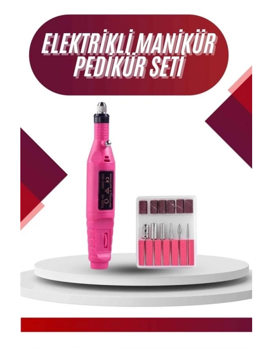 ® Elektrikli Profesyonel Manikür Pedikür Seti Değiştirilebilir Başlık Seçeneği