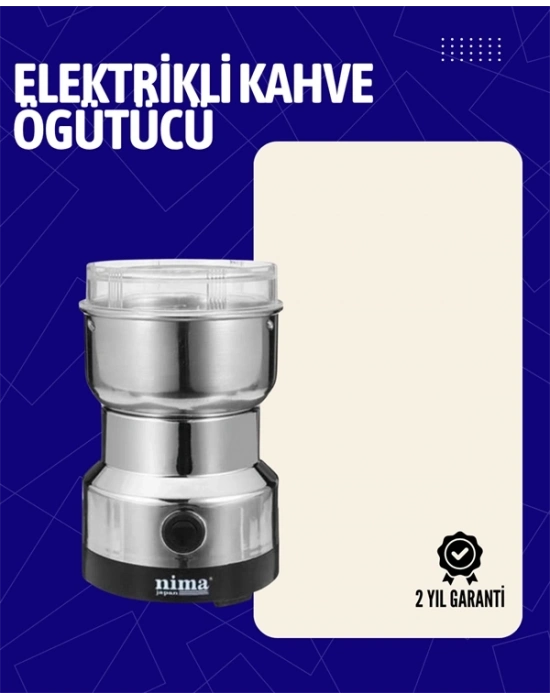 ® Elektrikli Sessiz Kahve Öğütücü | Çok Fonksiyonlu, 200W, AB Fişli, Kolay Temizlenir