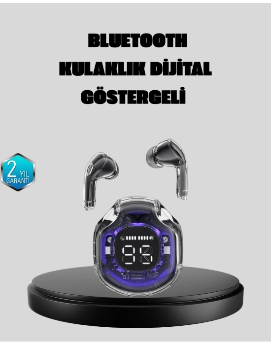 ® ENC Mikrofonlu Kablosuz Kulaklık Dokunmatik Kontrol ve LED Ekran Şarj Kutulu