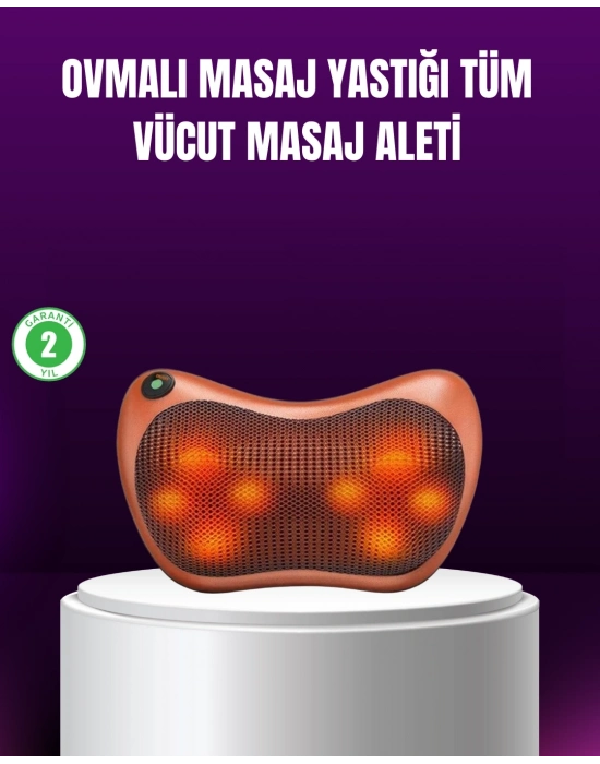® Ergonomik Derin Yoğurmalı Boyun Bel Sırt Masaj Cihazı Priz Çakmak Girişli