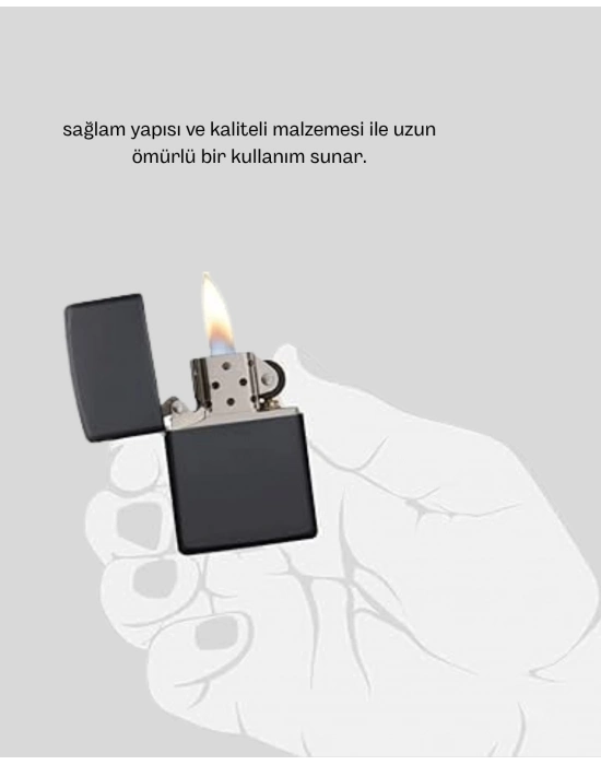 ® Ergonomik Metal Çakmak Mat Kaplamalı ve Şık Tasarımlı Aksesuar