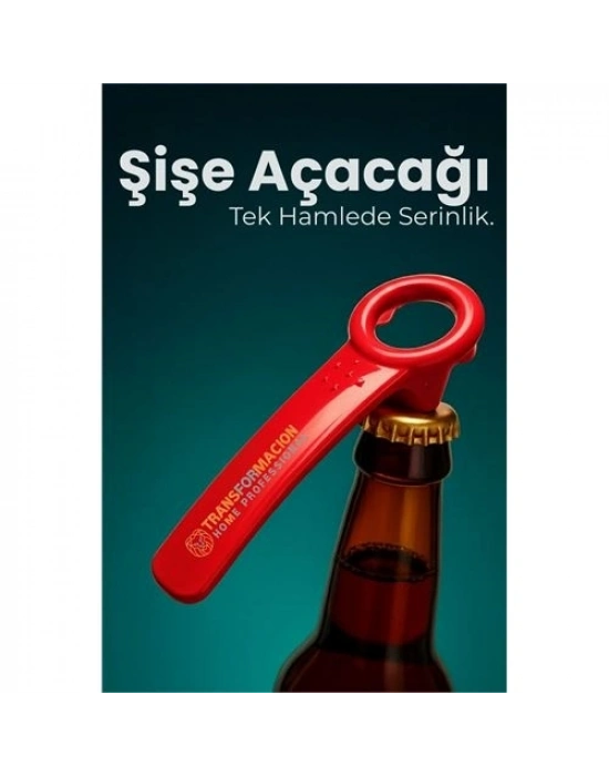 ® Ergonomik Şişe Açacağı - Gazoz, Kola, Bira Kapağı Açıcı