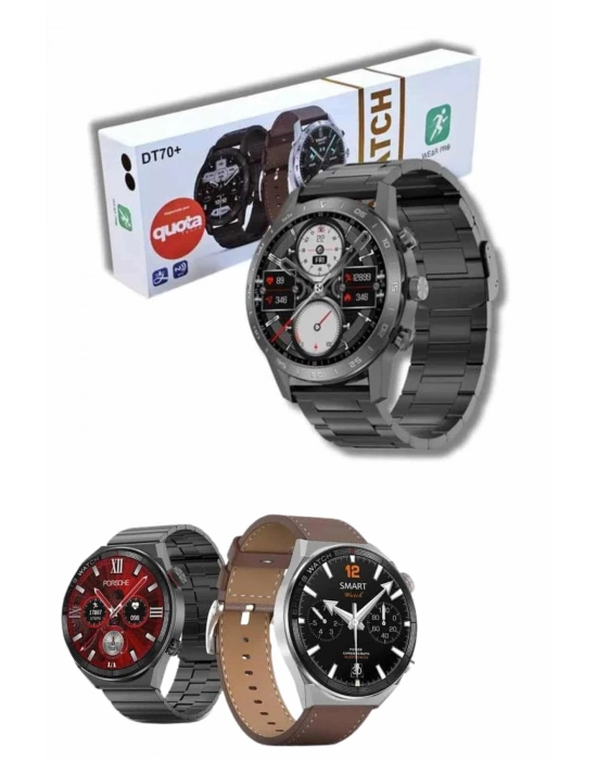 Erkeklere Özel Akıllı Saat Çelik Kordon Bluetooth Bağlantılı İOS ve Android Uyumlu