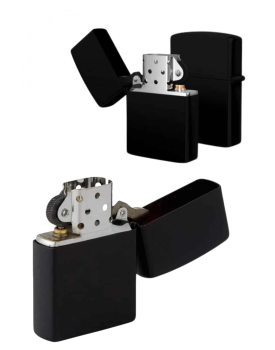 ® Erkeklere Özel Hediyelik Eşya Zippo Metalik Benzinli Çakmak Doldurulabilir