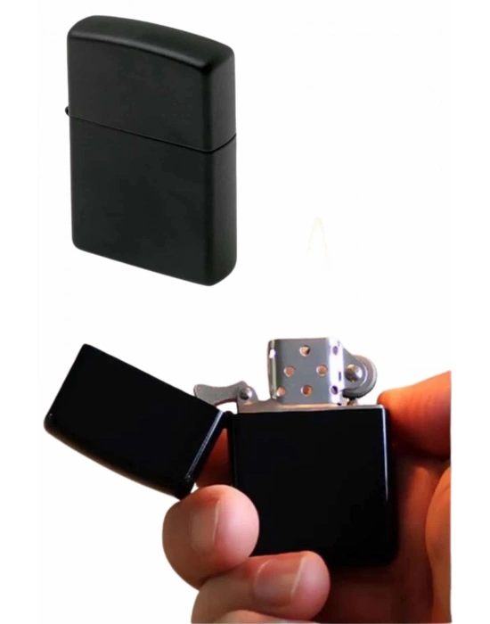 ® Erkeklere Özel Hediyelik Eşya Zippo Metalik Benzinli Çakmak Doldurulabilir